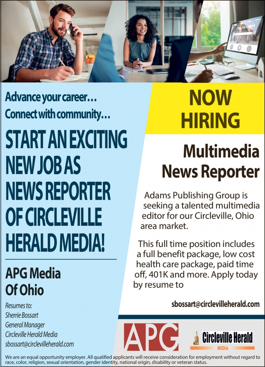 Multimedia News Reporter, APG Adams Publishing Group - Sherrie Bossart ...
